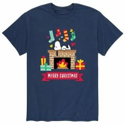 Licensed Character Men's Peanuts Merry Christmas Tee Navy -Licensed Character Shop unnamed file 16401