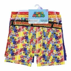 Licensed Character Boys 8-10 Super Mario Bros. 4-Pack Cool Yarn Boxer Briefs -Licensed Character Shop unnamed file 1645