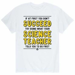 Licensed Character Men's If At First You Dont Succeed Tee White -Licensed Character Shop unnamed file 16490