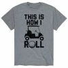 Licensed Character Men's How I Roll Golf Tee Grey -Licensed Character Shop unnamed file 16510