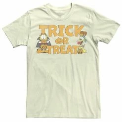 Licensed Character Men's Garfield Halloween Text Tee Natural