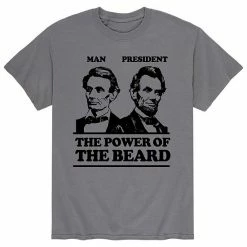 Licensed Character Men's The Power Of The Beard Tee Grey -Licensed Character Shop unnamed file 16585