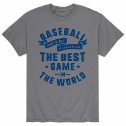 Licensed Character Men's Baseball The Best Game In The World Tee Grey -Licensed Character Shop unnamed file 16591