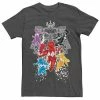 Licensed Character Men's Power Rangers Group Shot Polygons Tee Charcoal Heather -Licensed Character Shop unnamed file 16602