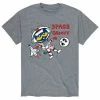 Licensed Character Men's Pete The Cat Space Is Groovy Tee Athletic Heather