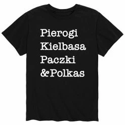 Licensed Character Men's "Pierogi Kielbasa Paczki Polkas" Tee Red
