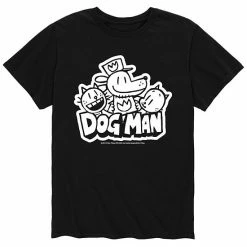 Licensed Character Men's Dog Man White Logo Tee Heather Red -Licensed Character Shop unnamed file 16678