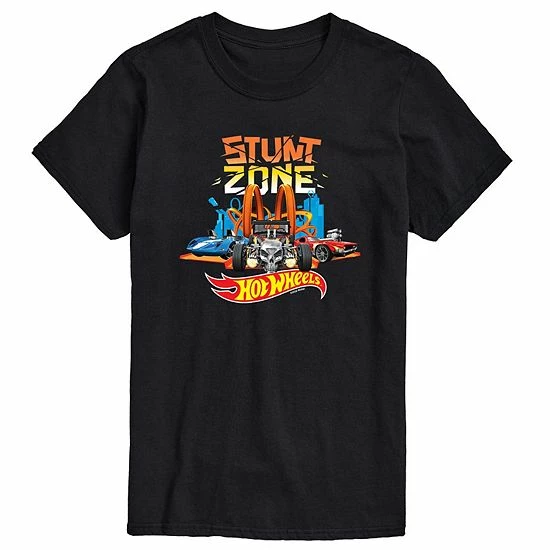 Licensed Character Men's Hot Wheels Stunt Zone Tee Black 3 Licensed Character Men's Hot Wheels Stunt Zone Tee Black