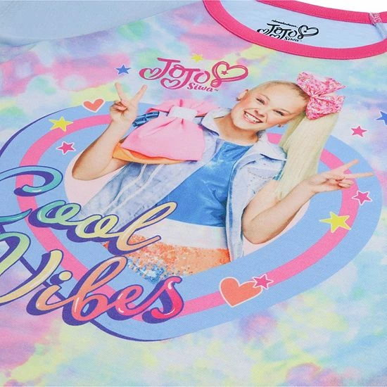 Licensed Character Girls 4-12 JoJo Siwa Top & Bottoms Pajama Set & Slide Sandals 6 Licensed Character Girls 4-12 JoJo Siwa Top & Bottoms Pajama Set & Slide Sandals - Image 4