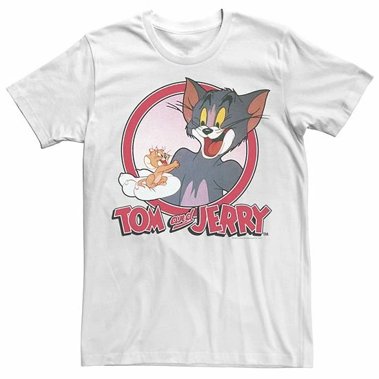 Licensed Character Mens Tom And Jerry Retro Style Portrait Tee 3 Licensed Character Mens Tom And Jerry Retro Style Portrait Tee