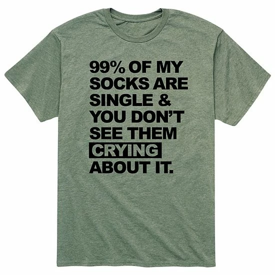 Licensed Character Men's Socks Are Single Tee Green 4 Licensed Character Men's Socks Are Single Tee Green - Image 2