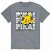 Licensed Character Men's Pokemon Pika Wall Tee Red -Licensed Character Shop unnamed file 16888