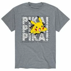 Licensed Character Men's Pokemon Pika Wall Tee Red -Licensed Character Shop unnamed file 16890