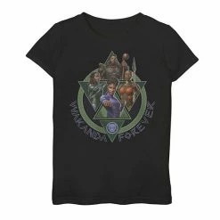 Licensed Character Girls 7-16 Marvel Wakanda Forever Squad Triangles Portrait Graphic Tee Black -Licensed Character Shop unnamed file 16907