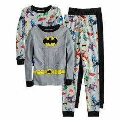 Licensed Character Boys 4-10 Batman 4-Piece Pajama Set