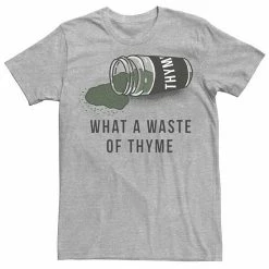 Licensed Character Men's What A Waste Of Thyme Pun Tee