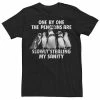 Licensed Character Men's Penguins Slowly Stealing My Sanity Funny Graphic Tee -Licensed Character Shop unnamed file 17094