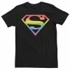 Licensed Character Adult DC Comics Pride Superman Rainbow Logo Tee -Licensed Character Shop unnamed file 17104