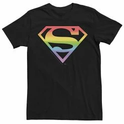 Licensed Character Adult DC Comics Pride Superman Rainbow Logo Tee