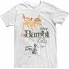 Licensed Character Men's Disney Bambi Classic Group Shot Title Logo Tee -Licensed Character Shop unnamed file 17116