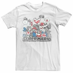 Licensed Character Young Men's Nintendo Super Mario Mushroom Kingdom Group Shot Tee