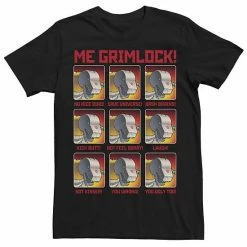 Licensed Character Men's Transformers Grimlock Emotes Grid Meme Tee