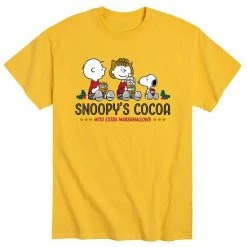Licensed Character Men's Peanuts "Snoopy's Cocoa" Tee Yellow -Licensed Character Shop unnamed file 17407
