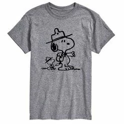 Licensed Character Men's Peanuts Scout Pals Tee Grey
