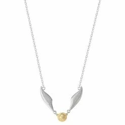 Licensed Character Harry Potter Brass Quidditch Golden Snitch Necklace