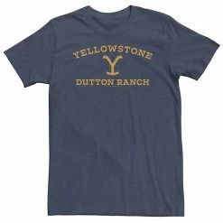Licensed Character Big & Tall Yellowstone Dutton Ranch Logo Tee Navy Heather -Licensed Character Shop unnamed file 1757
