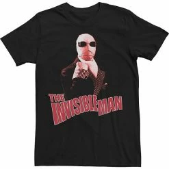 Licensed Character Men's Universal Monsters The Invisible Man Red Hue Tee