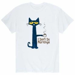 Licensed Character Men's Pete The Cat Dont Do Mornings Tee Heather Military Green -Licensed Character Shop unnamed file 17794