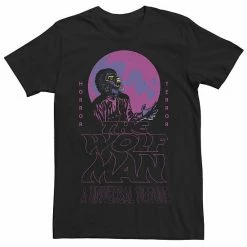 Licensed Character Men's Universal Monsters The Wolf Man Howling Dark Portrait Graphic Tee