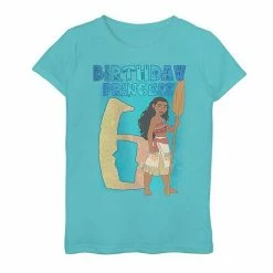 Licensed Character Disney's Moana Girls 7-16 Moana 6th Birthday Graphic Tee