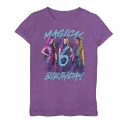 Licensed Character Disney Girls 7-16 Magical 6th Birthday Graphic Tee