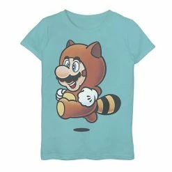 Licensed Character Girls 7-16 Nintendo Super Mario Tanooki Suit Jump Graphic Tee