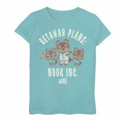 Licensed Character Girls 7-16 Animal Crossing New Horizons Getaway Plans: Nook Inc. Graphic Tee