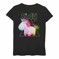Licensed Character Girls 3-16 Despicable Me Fluffy Unicorn "Slay" Tee