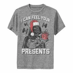 Licensed Character Boys 8-20 Star Wars Christmas Darth Vader "I Can Feel Your Presents" Tee