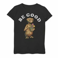 Licensed Character Girls 7-16 E.T. Be Good E.T. Holding Flower Pot Graphic Tee