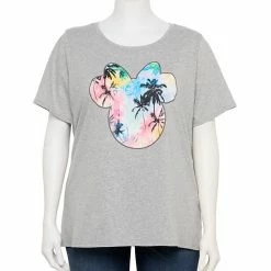 Licensed Character Disney's Minnie Mouse Plus Size Palm Head Graphic Tee