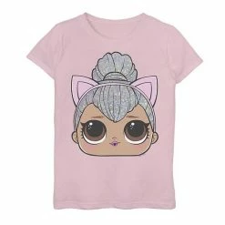 Licensed Character Girls 7-16 L.O.L. Surprise! Kitty Queen Big Face Graphic Tee