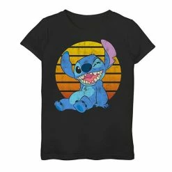 Licensed Character Disney's Lilo & Stitch Girls 7-16 Sunset Portrait Graphic Tee