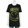Licensed Character Juniors' Classic "Nirvana" Smiley Face Logo Oversized Graphic Tee -Licensed Character Shop unnamed file 1794