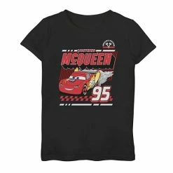 Licensed Character Girls 7-16 Disney/Pixar's Cars Lightning McQueen Retro 95 Poster Tee Black