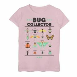 Licensed Character Girls 7-16 Bug Collector Rows Of Bugs Labeled Graphic Tee