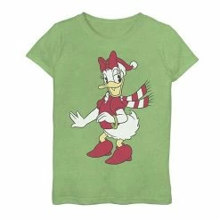 Licensed Character Girls 7-16 Disney Daisy Duck Santa Hat Portrait Tee