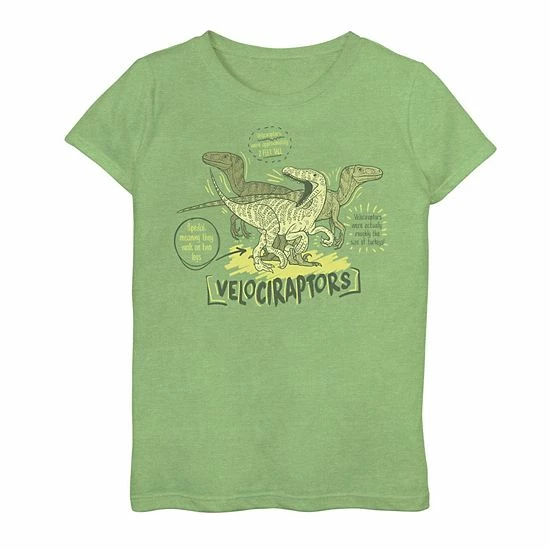 Licensed Character Girls 7-16 Velociraptor Facts Dinosaur Facts Graphic Tee 3 Licensed Character Girls 7-16 Velociraptor Facts Dinosaur Facts Graphic Tee