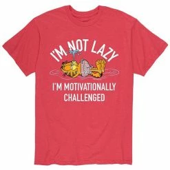 Licensed Character Men's Garfield Im Not Lazy Tee Heather Red -Licensed Character Shop unnamed file 17998