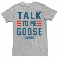 Licensed Character Men's Top Gun Talk To Me Goose Distressed Text Tee